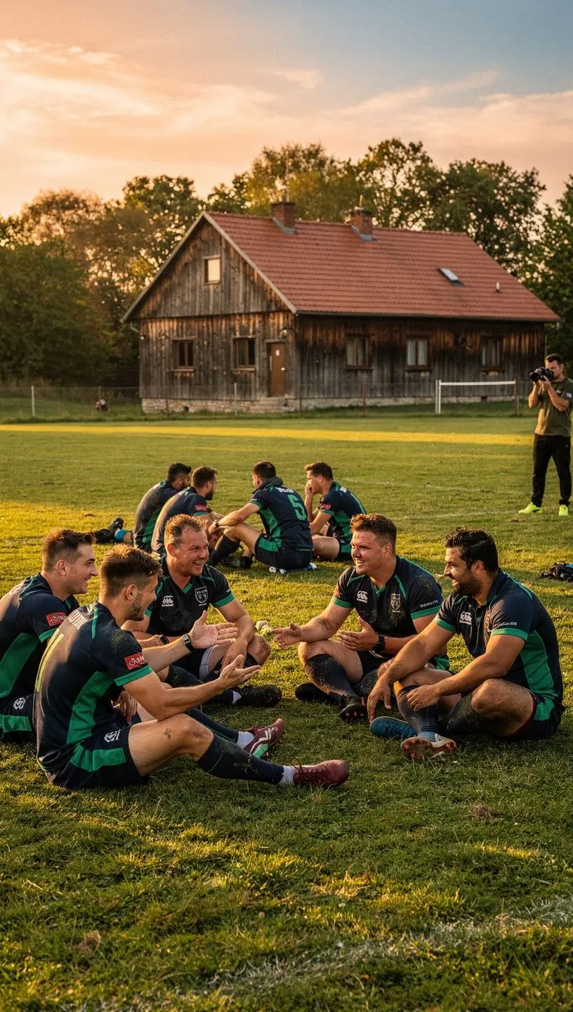 Rodiny se účastní sportovního dne s různými aktivitami pro děti.